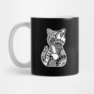 Cat zentangle Black and White Mug